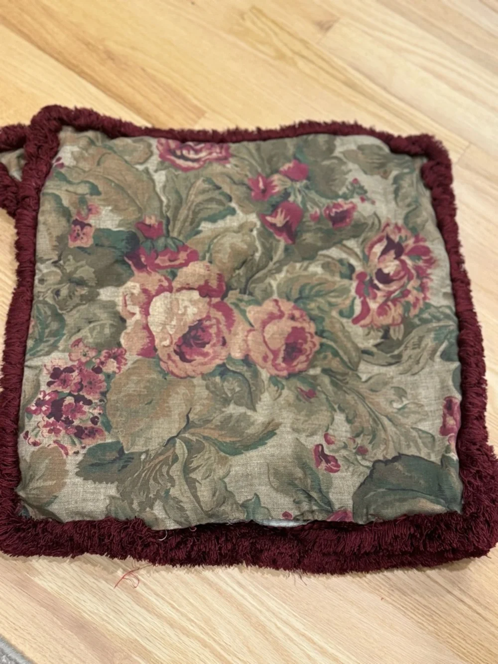 Set of 2,Floral Square Accent Decorative Bed Couch Pillow Covers 19”